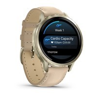 Фото Смарт-годинник Garmin Venu 4 41 mm Lunar Gold with Bone Silicone Band and Light Sand Leather Band 010-03013-03