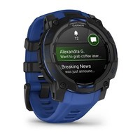 Фото Смарт-годинник Garmin Instinct 3 45 мм AMOLED Black with Bolt Blue 010-02936-03