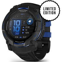 Фото Смарт-годинник Garmin Instinct 3 50 мм AMOLED Black Blue 010-03020-03