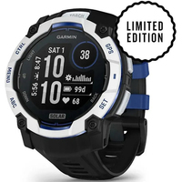 Фото Смарт-годинник Garmin Instinct 3 Solar 50 мм Whitestone with Black/Bolt Blue Band 010-02935-03