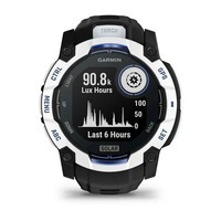 Фото Смарт-годинник Garmin Instinct 3 Solar 50 мм Whitestone with Black/Bolt Blue Band 010-02935-03